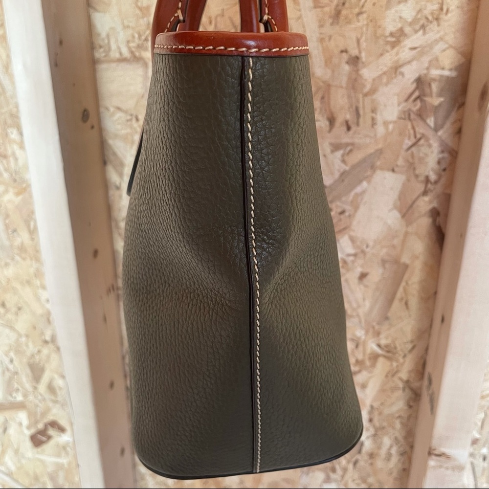 Dooney & Bourke Brielle pebble leather Satchel Green - Picture 8 of 8